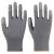 触屏手套薄款透气PU涂指涂胶防滑耐磨工作防静电劳保防护带胶手套 触屏灰色涂指手套（2双） M