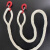带钩两头扣尼龙吊绳起重美式吊钩吊装绳吊车行车白色圆耐磨吊装绳 双钩2吨2米
