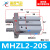 星气动手指气缸HFZ/MHZ2-10d16d20d25d32d140d2dn平行开闭气爪 浅灰色 MHZL2-20S (常开)