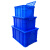 加高加厚零件盒长方形周转箱塑料收纳箱物料盒塑料盒工具盒带盖 3号加高蓝+盖子