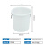豫震虎 塑料水桶圆形胶桶户外环卫垃圾桶工业储水桶化工桶 60L水桶不带盖 白色YZH-473