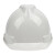 君御 安全帽 V型PE工地建筑防砸抗冲击安全帽 带透气孔工地施工领导安全头盔 白色 1501