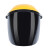婕茵桐焊工电焊面罩面具PC头戴式防护烤脸隔热轻便简易防打眼氩弧焊气焊 黄顶透明屏