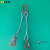 钢丝绳吊具起重吊具组合压制吊装钢丝绳吊钩吊具起重索具两腿四腿 2T3腿0.5m 钢管钩