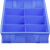 新料加厚零件盒分格箱多格箱螺丝盒分类盒塑料收纳盒子五金工具箱 3格箱350*200*85蓝色