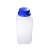 垒固 塑料蓝盖方瓶防盗盖塑料瓶试剂瓶样品瓶 100ml 塑料方瓶蓝盖 