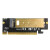 NVME M2转PCIE16X高速扩展扩展卡PCI-E转M2转接卡NGFF SSD转换卡 散热片款