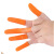 手指套耐磨加厚护指护伤防滑橡胶指头保护套指甲防护拇指套防水 橙色【300个装】麻点升级款 M