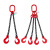 琛选工品 起重链条吊索具 多支吊具组合 G80级锰钢链条 单位：套 21吨2米 4根链（四钩） 