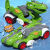 哈姆狼滑行碰撞变形恐龙玩具碰撞工程小汽车霸王龙惯性玩具礼物【 值四件套