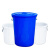 定制大号加厚塑料水桶带盖储水桶超大容量白色圆形桶厨房发酵胶桶 升级加厚160C 蓝带盖 约240斤水