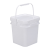 方形塑料桶级加厚带盖子工业四方桶正方形水桶钓鱼桶5L升10公斤 1000ML白色正方形桶10套（级