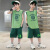 赛卓菲儿童篮球服男童夏季新款中大童无袖背心运动比赛训练速干衣两件套 24号背心绿色 120