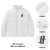 匹克加厚保暖棉服男冬季新款百搭面包服短款立领纯色休闲保暖棉衣外套 本白 3XL