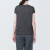 无印良品（MUJI）女式 天竺编织 法国袖T恤 短袖上衣打底衫内搭 BB2Q2A4S 深灰色 M (160/84A)