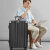 漫步时空商务行李箱拉链款密码拉杆箱男女大容量旅行箱万向轮皮箱2167 20英寸