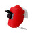 定制适用红钢纸电焊面罩头戴式焊帽焊接焊工安全帽全脸防护隔热 面罩配红帽2片透明2片9号镜片