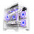 Sumtax/迅钛 海景房全景版机箱台式主机matx白色侧透游戏机箱 海景房X3-全景版白色+3个棱镜ARGB风扇 官方标配