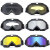 七格匠 越野摩托车哈雷面罩风镜户外骑行护目镜滑雪眼镜战术面具防风装备 655面罩上框黑色+电镀仿红镜片 