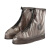 久匀 雨鞋鞋套防水防滑外穿脚套雨靴拉链水鞋套透明 咖啡色 M（35-36）