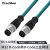 TreeSion 树行工业以太网M12网线RJ45/X-Code转D-Code屏蔽工业网线 M12 D-Code转D-Code/百兆网线 2米