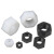 铸固 黑色白色尼龙六角螺母 六角螺帽 螺丝帽规格齐全工厂用品国标 M8白色 