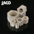 JACO耐酸碱腐蚀PP卡套接头螺母专用PP双卡套螺帽卡套管接头螺帽PP P-PG-4