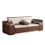 迪美尔 新中式实木罗汉床胡桃木客厅可伸缩推拉多功能储物沙发床两用 带单个抽屉：1.5米沙发床（乳胶