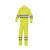 代尔塔407400 EN400LV 荧光雨衣套装PVC涂层涤纶面料反光衣 上衣+裤子 黄色 XXL 
