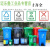 大号平口垃圾分类垃圾袋一次性可降解加大社区物业四色厨余塑料 绿色厨余垃圾80X100 50只