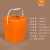水杉13L橘色正方形塑料桶SS压盖实验室加厚新料打样品桶塑料包装桶13kg