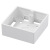 PVC接线盒 加厚86型开关插座通用底盒明线盒明装下线明盒布线盒 白色一位明盒 一个价