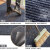冰禹 BYX-442 PVC双条纹地垫 复合地毯 除尘防滑入户门地垫 厨房吸水脚垫 灰色40*60cm