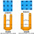 幸蕴 叉车托盘 塑料托盘长方形加厚 九脚吹塑托盘平板垫板栈板 1000*800*150mm