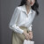 俞兆林长袖衬衫女缎面复古气质设计感法式职业通勤衬衣S132C2205 白色长袖 S