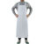 韩版双肩背带防水围裙超市工作服加大长防油时尚美发厨房居家男女 果绿色大号 围裙