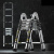 加厚伸缩梯子升降工程梯便携家用多功能直梯折叠不锈钢楼梯 【加厚】人字梯2.7+2.7米