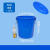 加厚大号垃圾桶工厂户外环卫分类塑料桶商用厨房圆桶带盖水桶 蓝色60#铁柄桶不带盖约50升