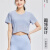 暴走的萝莉运动T恤女夏季宽松轻薄透气短袖灵感系列LLDX22103 冰岛蓝 XS