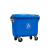 660L大号垃圾车特厚带轮手推垃圾收纳桶 户外环卫挂车大垃圾箱 蓝色