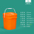 加厚方形活鱼钓鱼桶可坐人野钓桶钓箱便携式多功能神器手提打水桶 正方形桶-20L-橘色