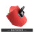 米囹适用焊工带安全帽焊帽头戴式电焊面罩红钢纸全脸轻便隔热防护神器 红色安全帽配铁耳朵