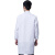 者也 白大褂 1件 实验室卫生药店护士服工作服 长袖厚优质棉-松紧袖口/男女同款 3XL码