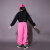 法比兔（FANBEETO）女童爵士舞走秀儿童演出表演服装小学生运动会队服街舞潮装hiphop 玫红色裤子 120cm