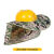 初构想安全帽工地夏季太阳能带风扇透气款头盔建筑工地施工工程安全帽 黄色风扇帽+迷彩遮阳帽