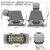矩形重载连接器40芯H16B-HDD-040工业防水航空插头插座10螺丝接线 HDD40 公芯