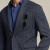 拉夫劳伦（Ralph lauren）男装 Polo系列柔软亚麻羊毛舒适透气修身西服 商务休闲西装外套 海军蓝 38