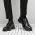 沙驰（SATCHI）夏季男鞋商务正装皮鞋透气内增高休闲西装鞋英伦新郎结婚真皮软皮 黑色M882-1 哑光(加绒保暖) 45