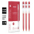 得力（deli）大容量全针管中性笔签字笔 笔芯笔身一体化0.5mm红色12支/盒DL-A116