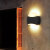 户外防水壁灯感应外墙阳台楼梯简约室外花园三角半圆形 方形壁灯ABS黑